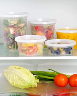 Round Plastic Food Containers with Leak-Proof Lid Covers – BPA-Free