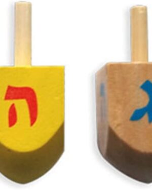 Cazenove 4 Coloured Wooden Hanukkah Dreidels