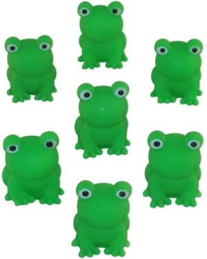 9 Green Plastic Squeaky Frogs for Passover by Cazenove…